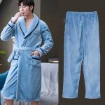 Light Blue Men's Bathrobe