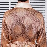 Men's Beige Satin Robe