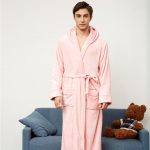 Men's Pink Bathrobe