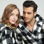 Men's Grey Plaid Flannel Robe