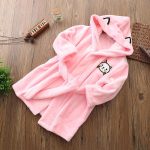Pink Cat Bathrobe for Girls