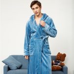 Men's Blue Bathrobe