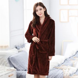 Burgundy Plush Robe