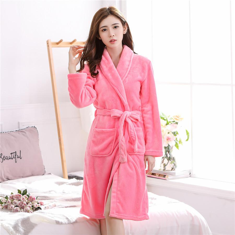 Women's Pink Plush Robe