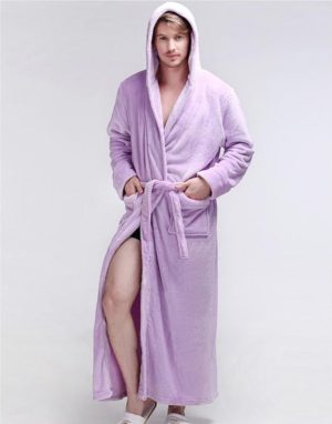 Men's Purple Bathrobe