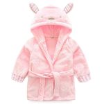 Pink Rabbit Bathrobe for Kids
