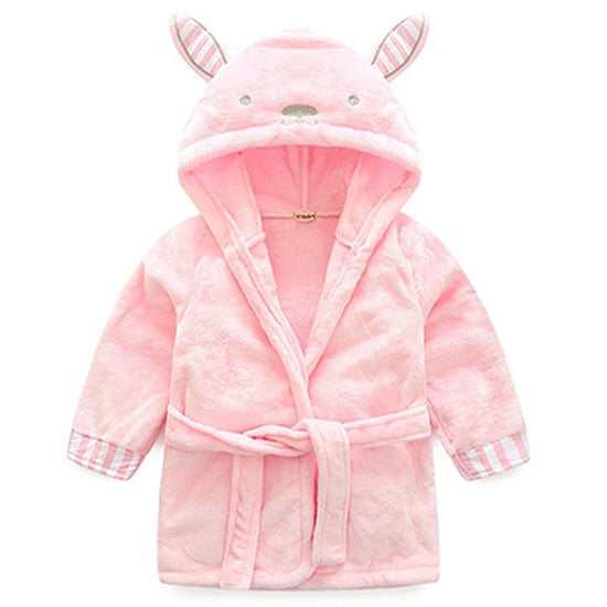 Pink Rabbit Bathrobe for Kids