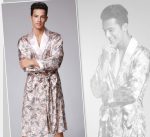 Peignoir Satin Homme Kimono