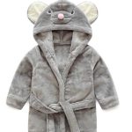 Grey Bear Bathrobe for Kids