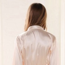 Peignoir Satin Femme Pâle