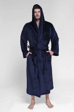 Men's Soft Hooded Bathrobe