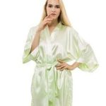 Women's Mint Green Satin Robe