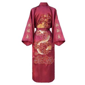 Burgundy Japanese Robe