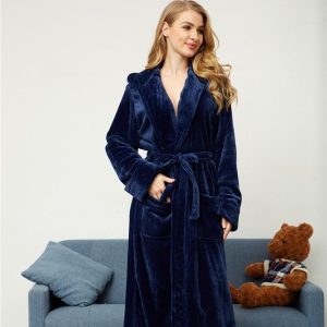Dark Blue Women's Bathrobe