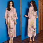 Pink Floral Satin Robe