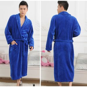 Men's Thick Fleece Bathrobe