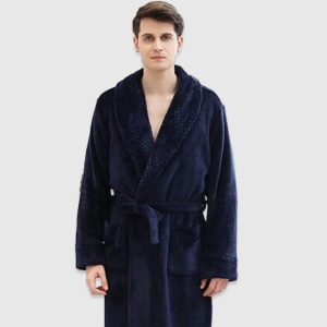 Men's Long Fleece Robe