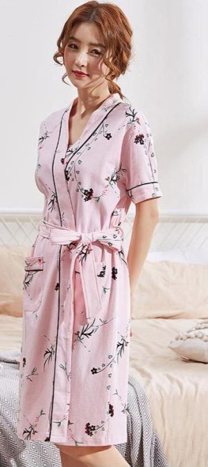 Women's 100% Cotton Bathrobe
