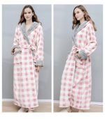 pink plaid bathrobe