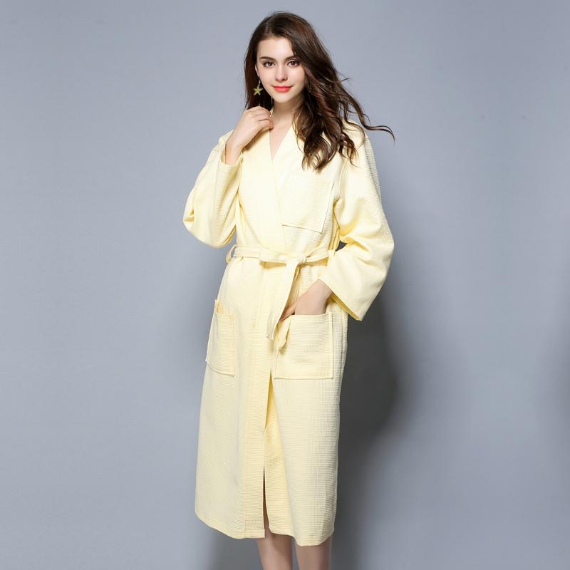 Yellow Cotton Bathrobe - Image 2