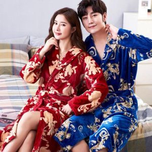 Chinese-Style Couple's Bathrobe