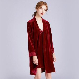 Short Velour Robe