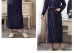 Women's Navy Blue Bathrobe