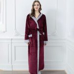 Women's Burgundy Bathrobe