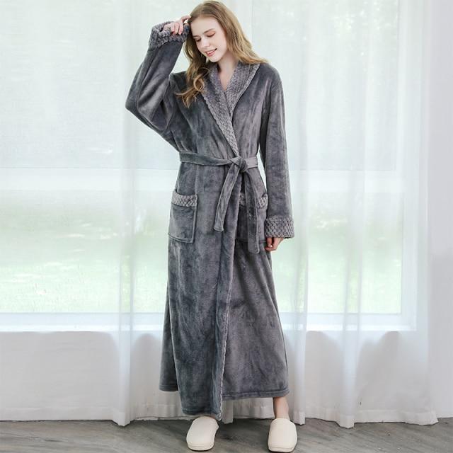 Women's Grey Bathrobe - Image 2