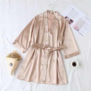 Gold Satin Robe