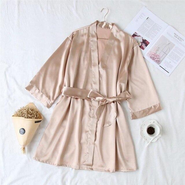 Gold Satin Robe