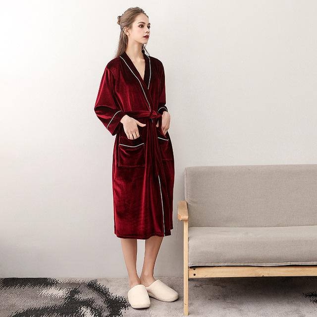 Women's Velour Robe - Image 2