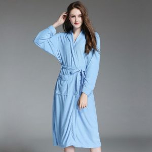 Sky Blue Women's Bathrobe