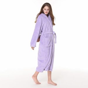 Women's Soft Hooded Bathrobe