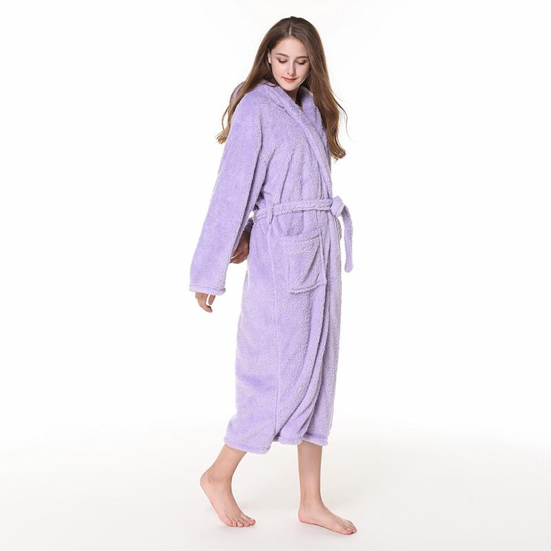 Women's Soft Hooded Bathrobe