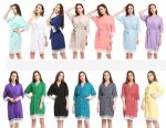 women's short cotton bathrobe