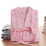 Women's Pink Cotton Bathrobe