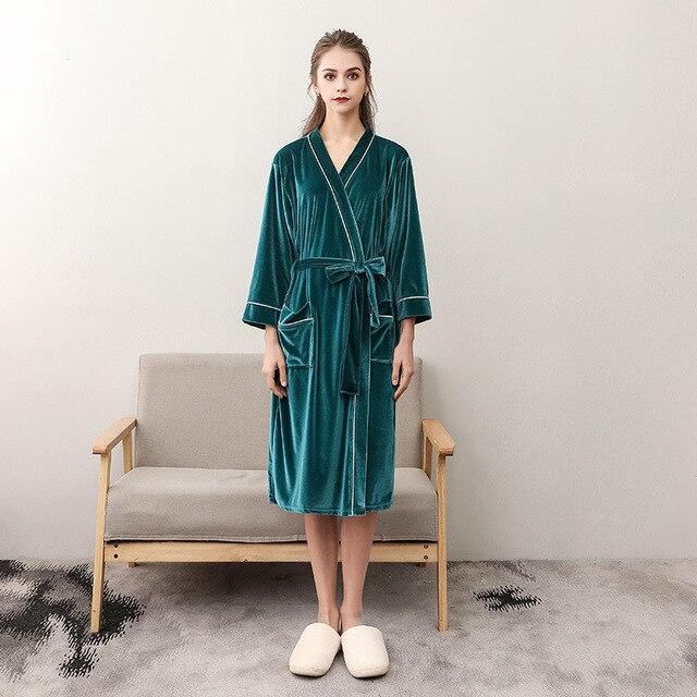 Women's Velour Robe - Image 2