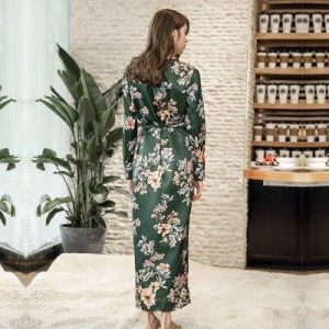 Women's Floral Bathrobe