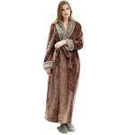 Women's brown bathrobe