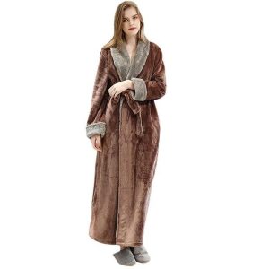 Women's brown bathrobe