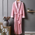 Women's Pink Fleece Bathrobe