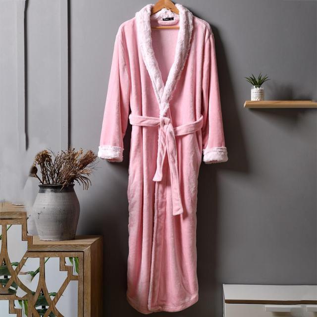 Women's Pink Fleece Bathrobe