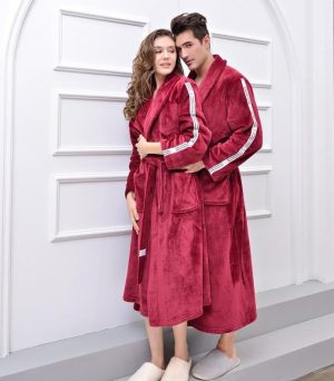 Women's Red Fleece Robe