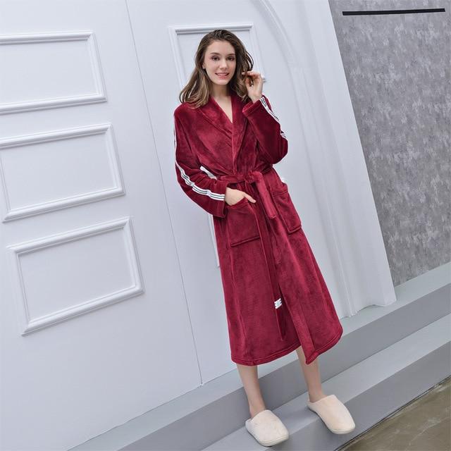 Women's Red Fleece Robe - Image 2