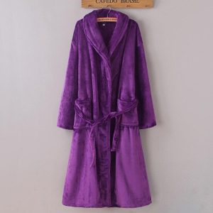 Women's Purple Fleece Robe