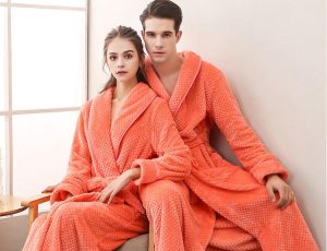 Women's Salmon-Colored Bathrobe