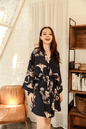Floral Bathrobe