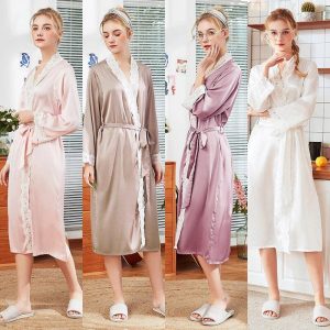 Women's Satin Kimono Robe