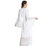 Long White Satin Robe
